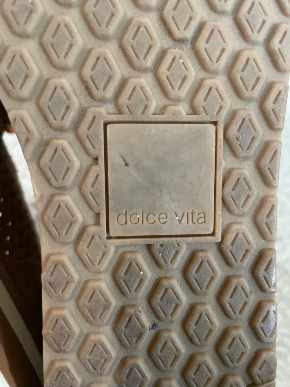 Dolce Vita Tan Suede Platform Slip-On Loafers with Amber Chain